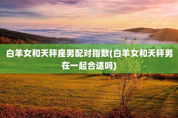 白羊女和天秤座男配对指数(白羊女和天秤男在一起合适吗)