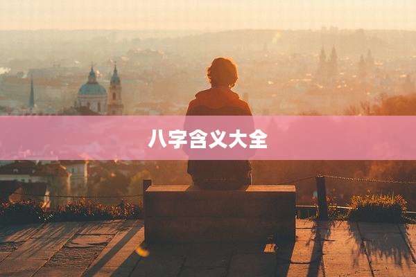 八字含义大全