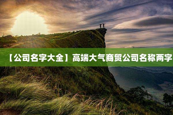 【公司名字大全】高端大气商贸公司名称两字