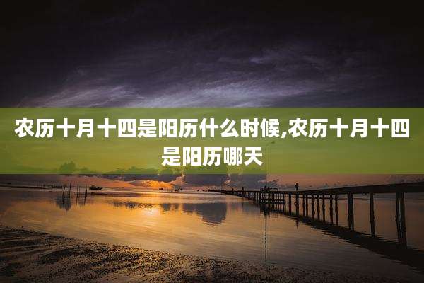 农历十月十四是阳历什么时候,农历十月十四是阳历哪天