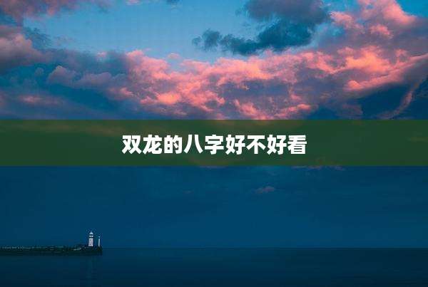 双龙的八字好不好看