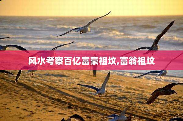 风水考察百亿富豪祖坟,富翁祖坟