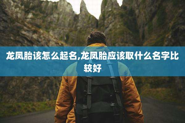 龙凤胎该怎么起名,龙凤胎应该取什么名字比较好