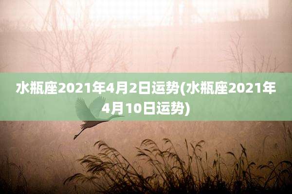 水瓶座2021年4月2日运势(水瓶座2021年4月10日运势)