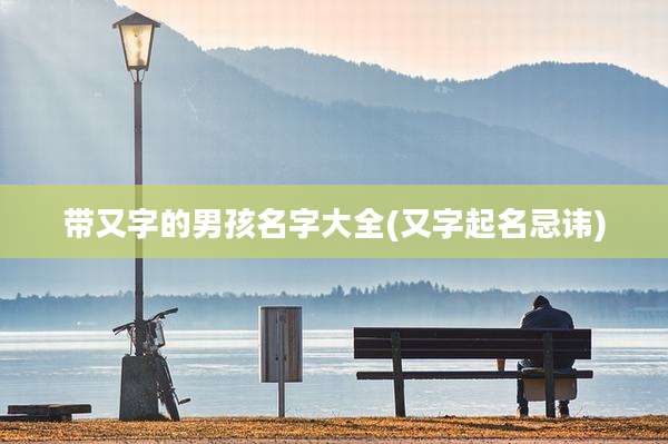 带又字的男孩名字大全(又字起名忌讳)
