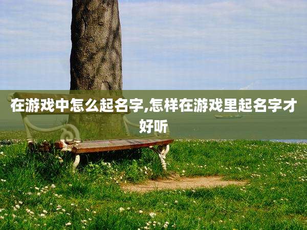 在游戏中怎么起名字,怎样在游戏里起名字才好听