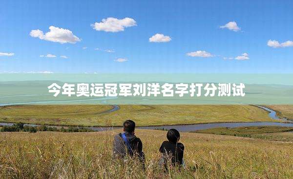 今年奥运冠军刘洋名字打分测试