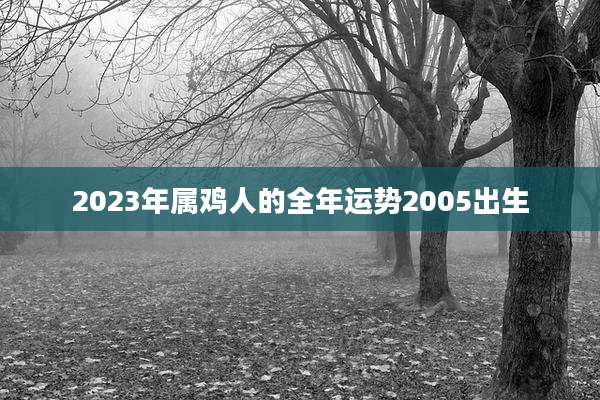 2023年属鸡人的全年运势2005出生