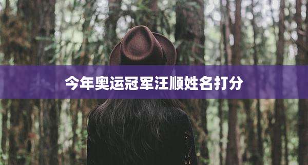 今年奥运冠军汪顺姓名打分