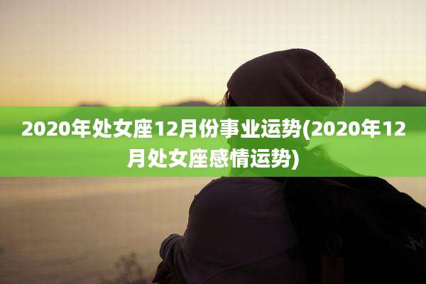 2020年处女座12月份事业运势(2020年12月处女座感情运势)