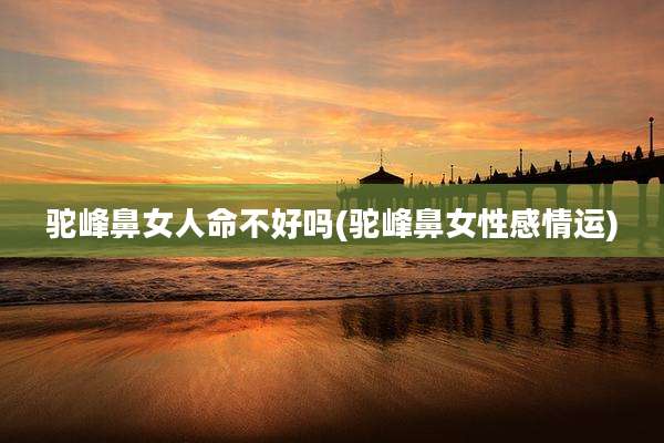 驼峰鼻女人命不好吗(驼峰鼻女性感情运)