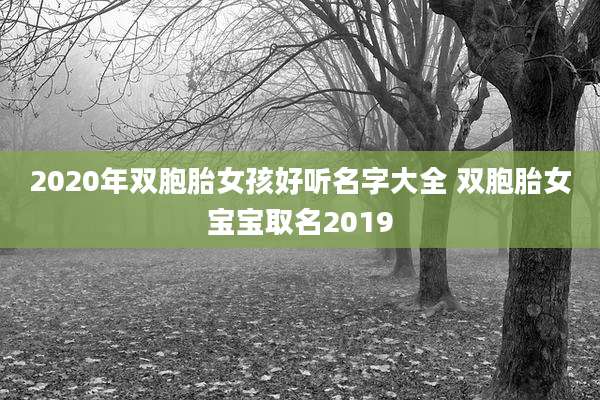 2020年双胞胎女孩好听名字大全 双胞胎女宝宝取名2019
