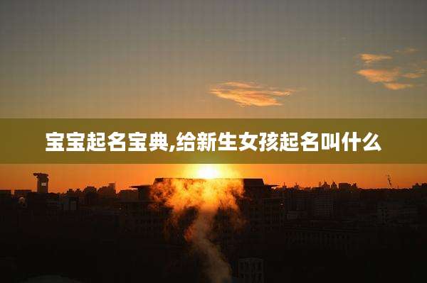 宝宝起名宝典,给新生女孩起名叫什么