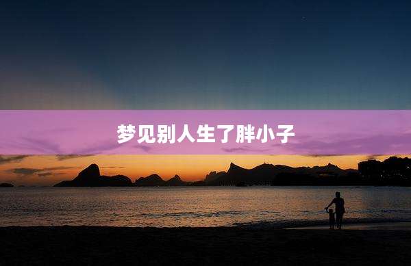 梦见别人生了胖小子
