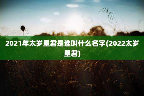 2021年太岁星君是谁叫什么名字(2022太岁星君)