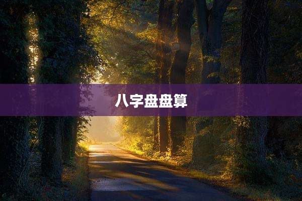 八字盘盘算