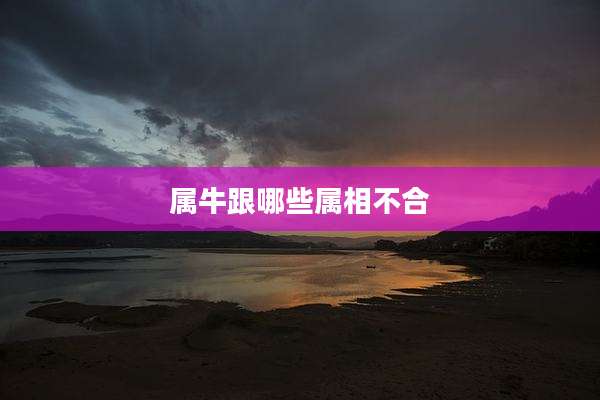 属牛跟哪些属相不合