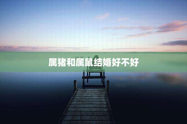 属猪和属鼠结婚好不好