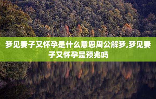 梦见妻子又怀孕是什么意思周公解梦,梦见妻子又怀孕是预兆吗
