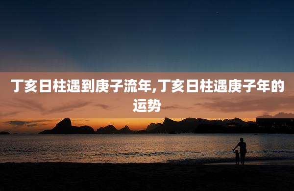 丁亥日柱遇到庚子流年,丁亥日柱遇庚子年的运势