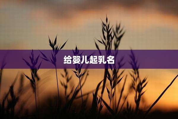 给婴儿起乳名