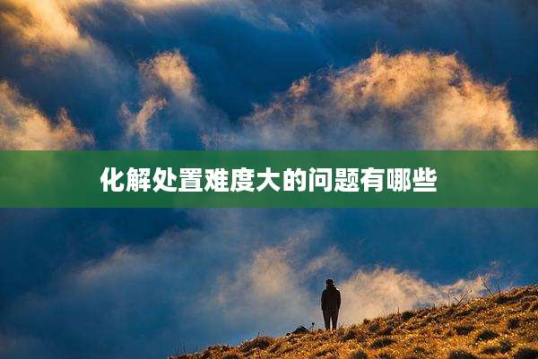 化解处置难度大的问题有哪些