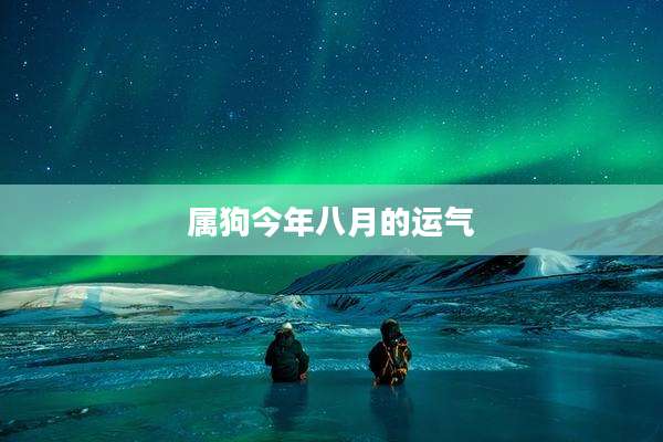 属狗今年八月的运气
