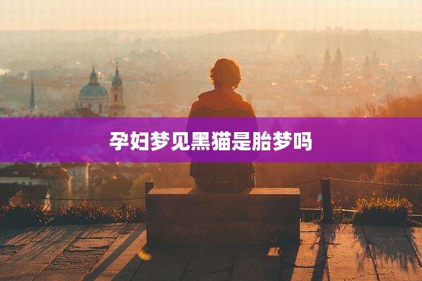 孕妇梦见黑猫是胎梦吗