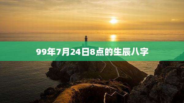 99年7月24日8点的生辰八字