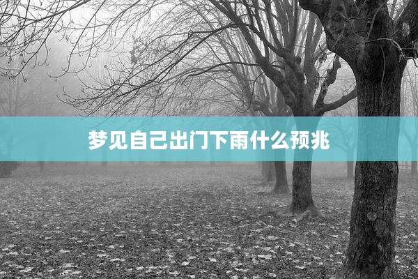 梦见自己出门下雨什么预兆