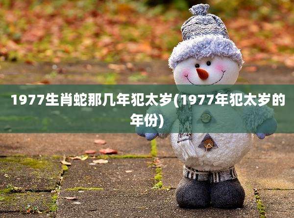 1977生肖蛇那几年犯太岁(1977年犯太岁的年份)