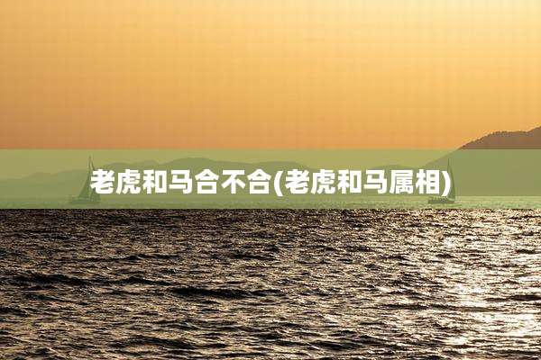 老虎和马合不合(老虎和马属相)
