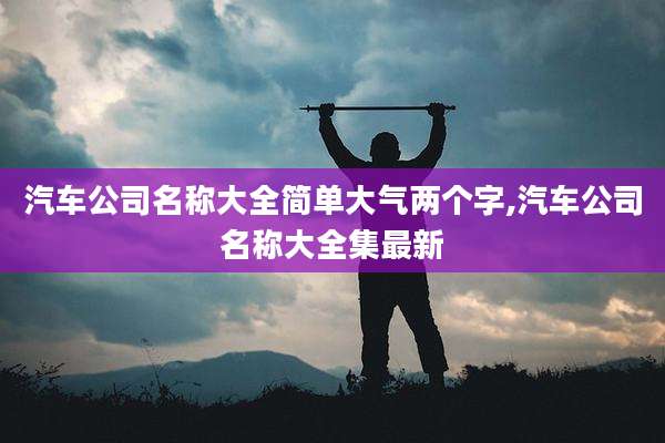 汽车公司名称大全简单大气两个字,汽车公司名称大全集最新