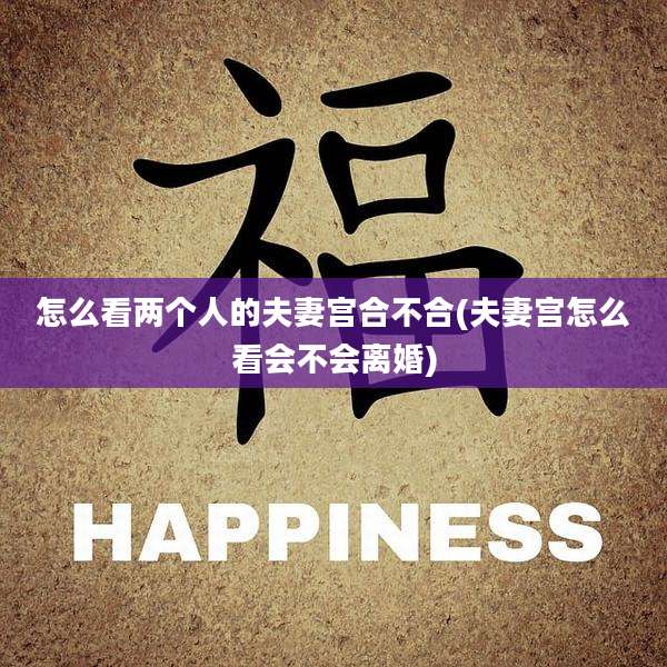 怎么看两个人的夫妻宫合不合(夫妻宫怎么看会不会离婚)