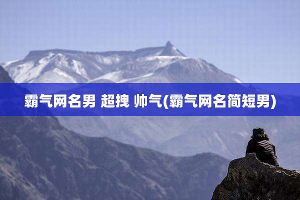 霸气网名男 超拽 帅气(霸气网名简短男)