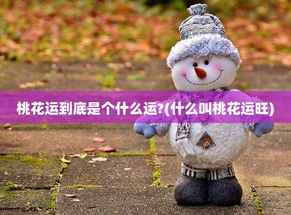 桃花运到底是个什么运?(什么叫桃花运旺)