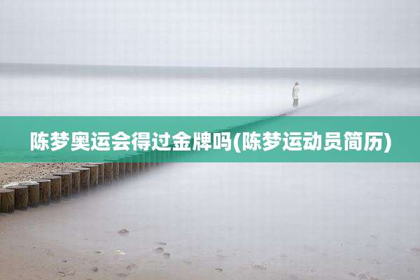陈梦奥运会得过金牌吗(陈梦运动员简历)