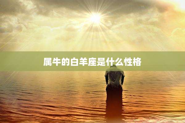 属牛的白羊座是什么性格