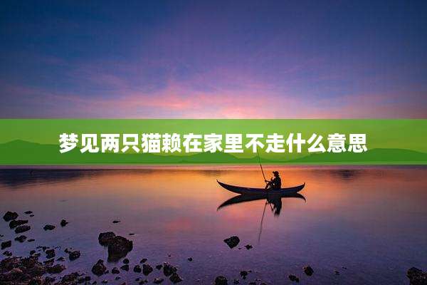 梦见两只猫赖在家里不走什么意思