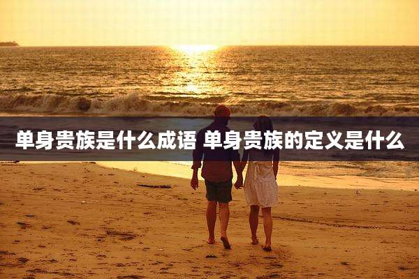 单身贵族是什么成语 单身贵族的定义是什么