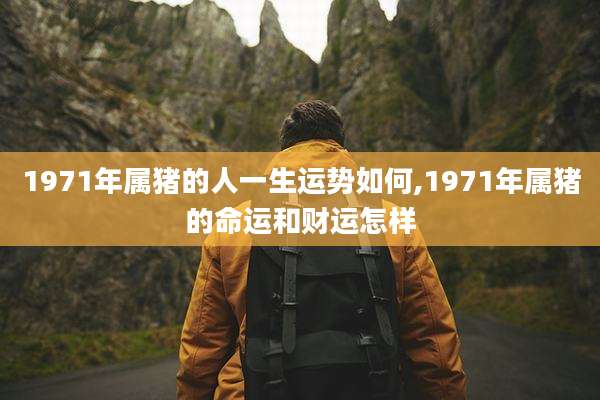1971年属猪的人一生运势如何,1971年属猪的命运和财运怎样