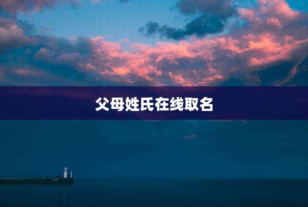 父母姓氏在线取名