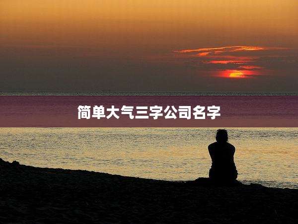 简单大气三字公司名字