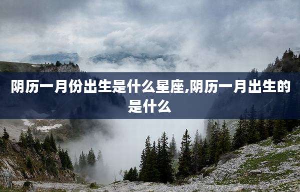 阴历一月份出生是什么星座,阴历一月出生的是什么