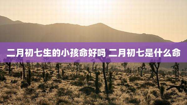 二月初七生的小孩命好吗 二月初七是什么命