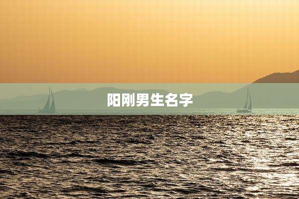 阳刚男生名字