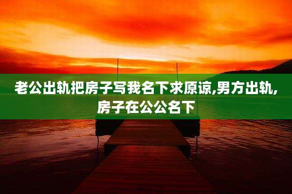 老公出轨把房子写我名下求原谅,男方出轨,房子在公公名下