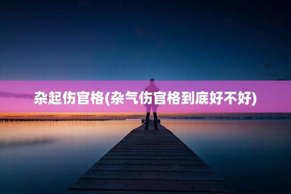 杂起伤官格(杂气伤官格到底好不好)