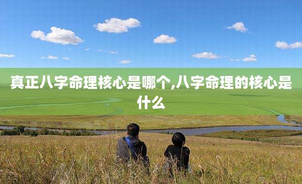 真正八字命理核心是哪个,八字命理的核心是什么