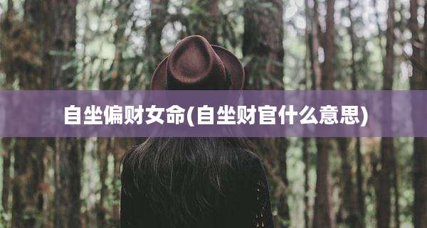 自坐偏财女命(自坐财官什么意思)
